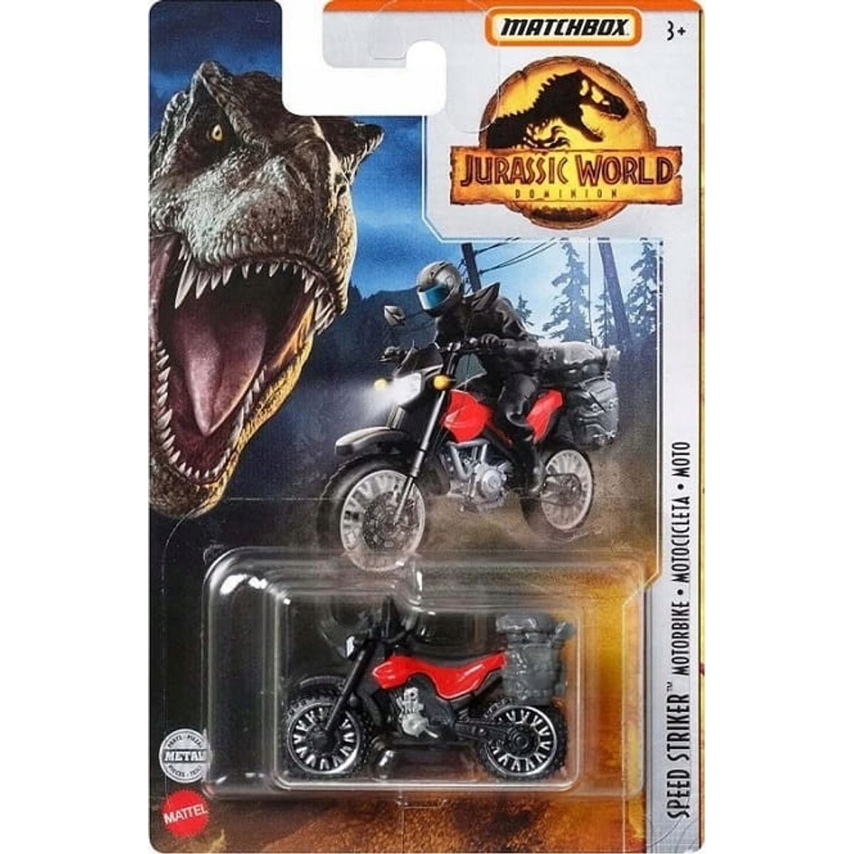 JURASSIC WORLD - Moto Jurassic World Matchbox auto coleccion