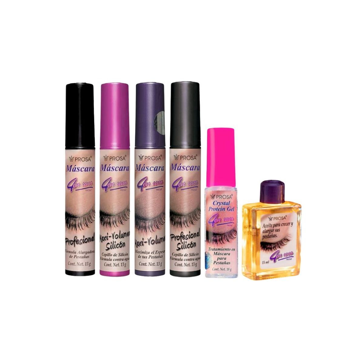PROSA NATURAL - Ultra Pack X 6 Rimel + Aceite Alargador Prosa