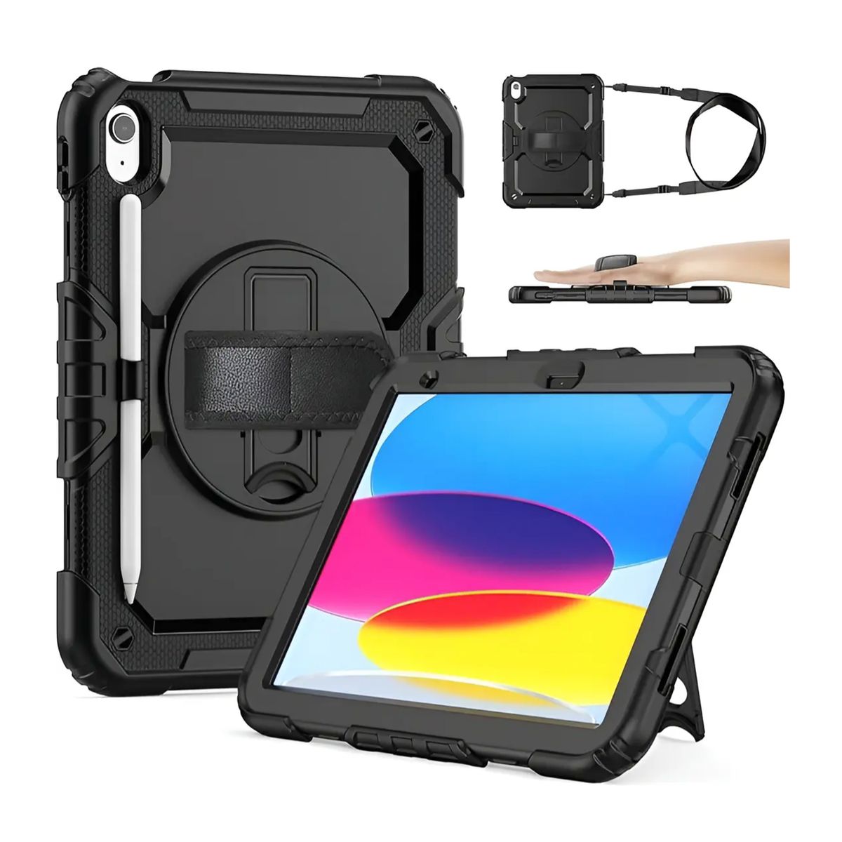 JOIGO - Funda Armadura 360 Lamina Vidrio Para IPad 10.9 10ma 2022