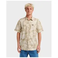 QUIKSILVER - Camisa Palm Trip Classic Ss Verde