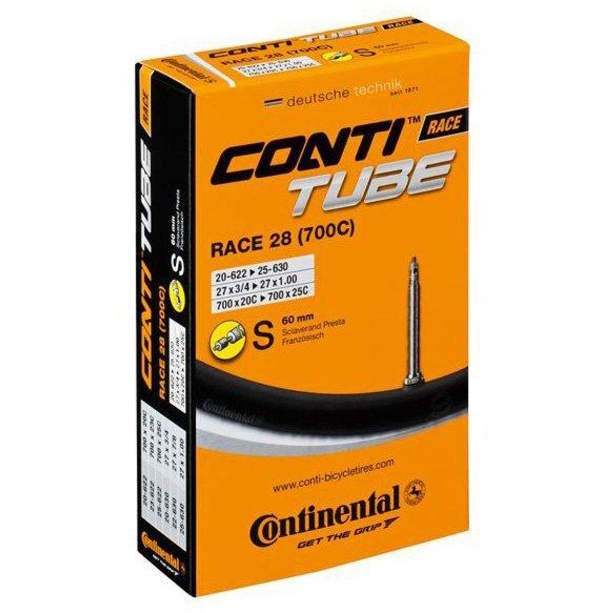CONTINENTAL - Cámara 700C Ruta Continental Válvula Presta 60mm