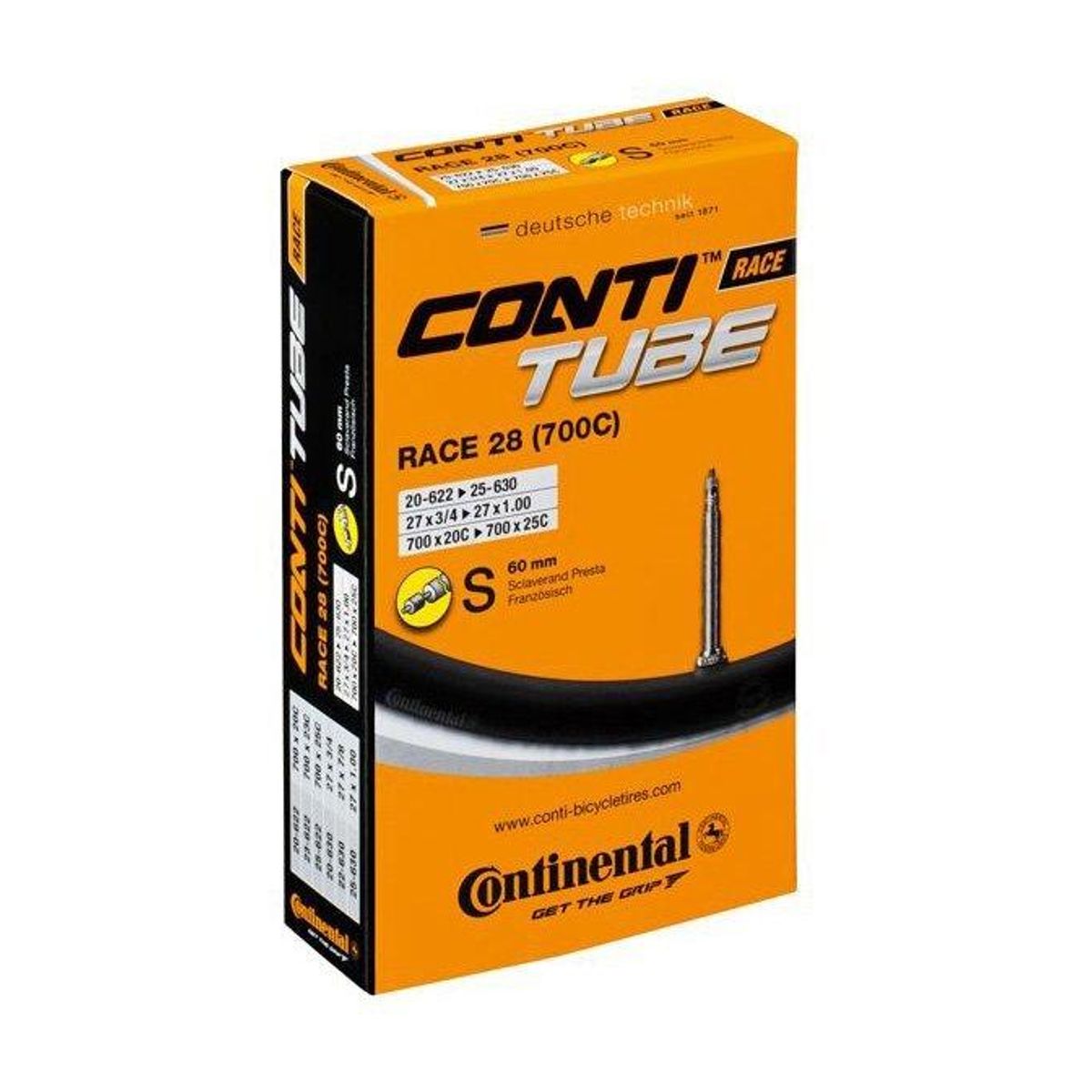 CONTINENTAL - Cámara 700C Ruta Continental Válvula Presta 60mm