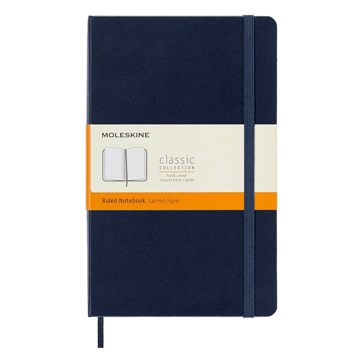 MOLESKINE - Libreta Moleskine 13x21cm con Líneas Tapa Dura Azul Zafiro