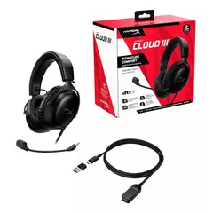 HYPERX - Audífonos Gamer Cloud III Gaming Profesional Negros