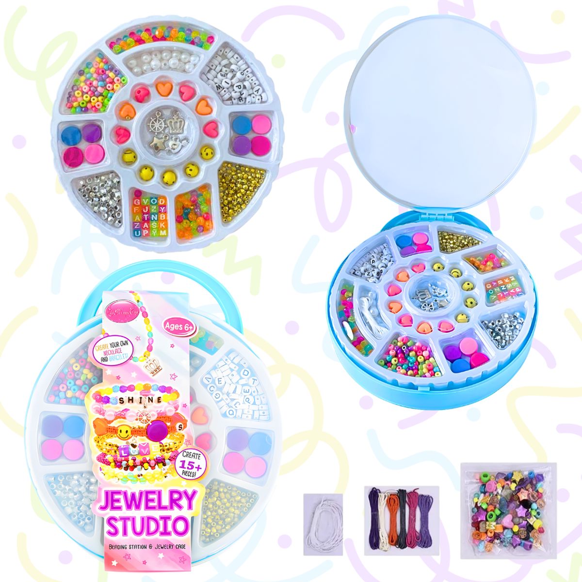 GENERICO - Kit Maleta Para Hacer Pulseras Y Collares Manualidades Niñas