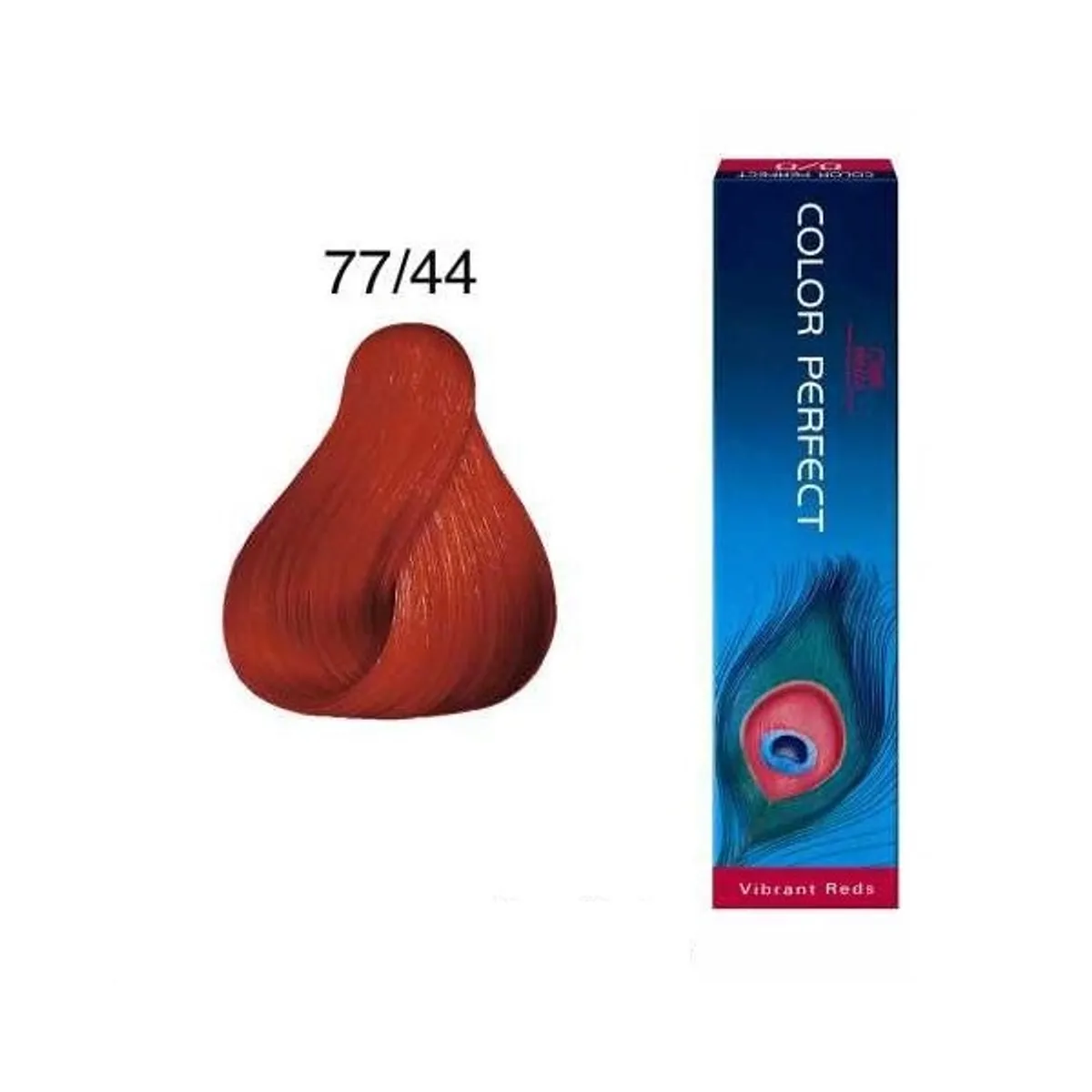 WELLA - Tinte para Cabello Wella Color Perfect 7744 Rubio Mediano Intenso Rojo Intenso 60ml