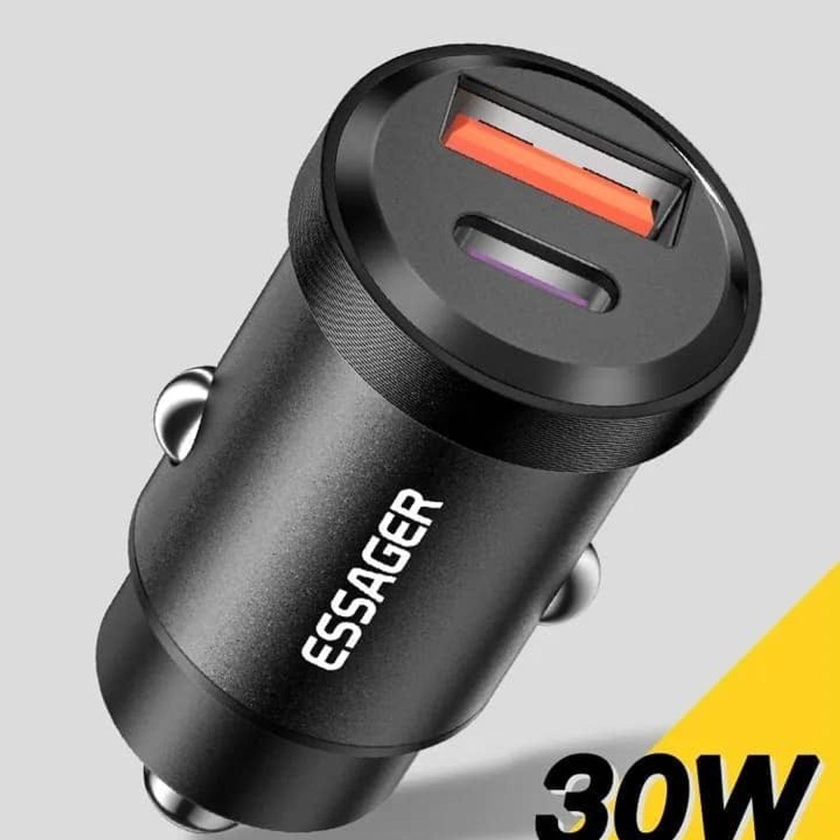 GENERICO - Cargador rápido Essager 30W para auto USB tipo C