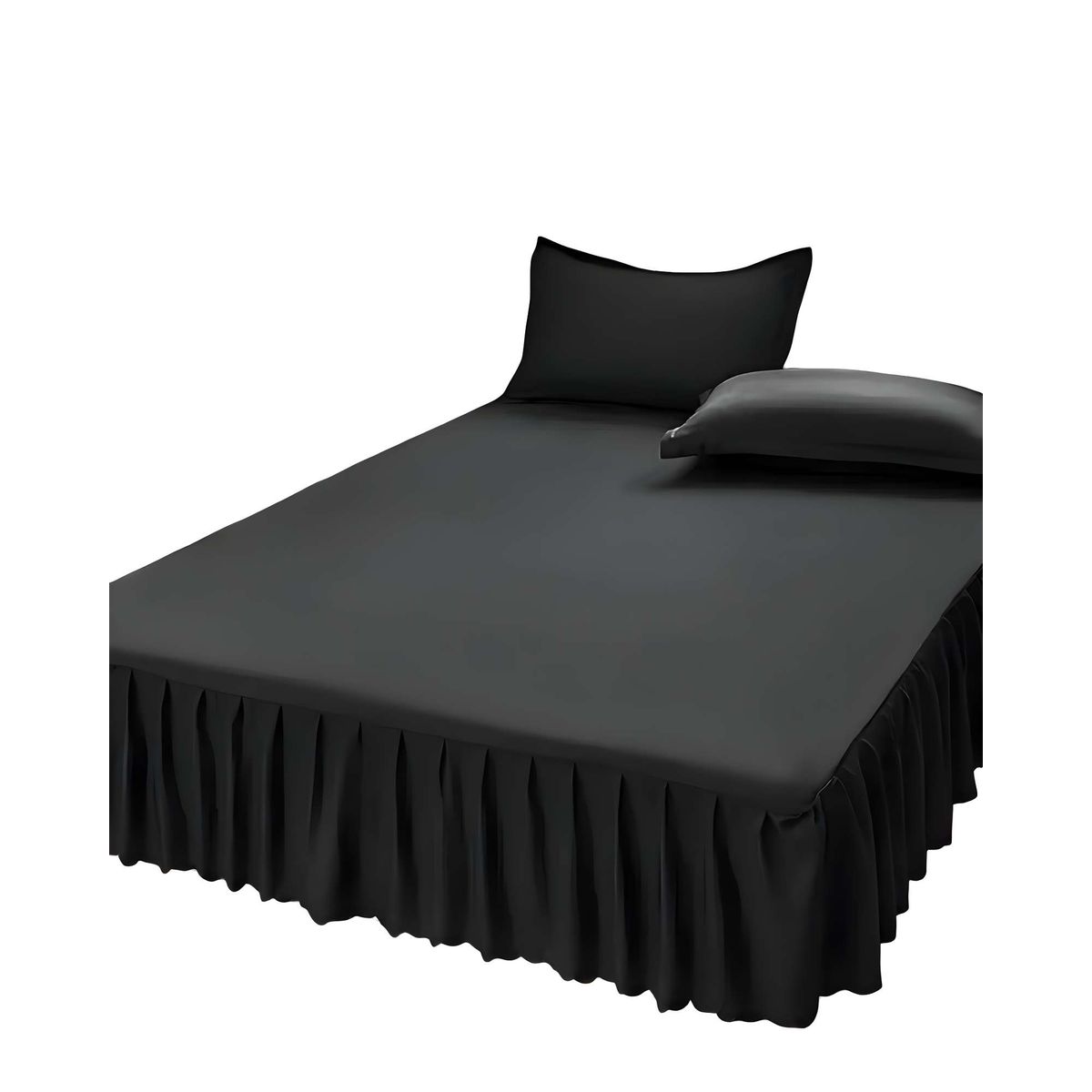 GENERICO - FALDÓN PROTECTOR PARA BASE DE CAMA PLAZA Y MEDIA 105X200 CM