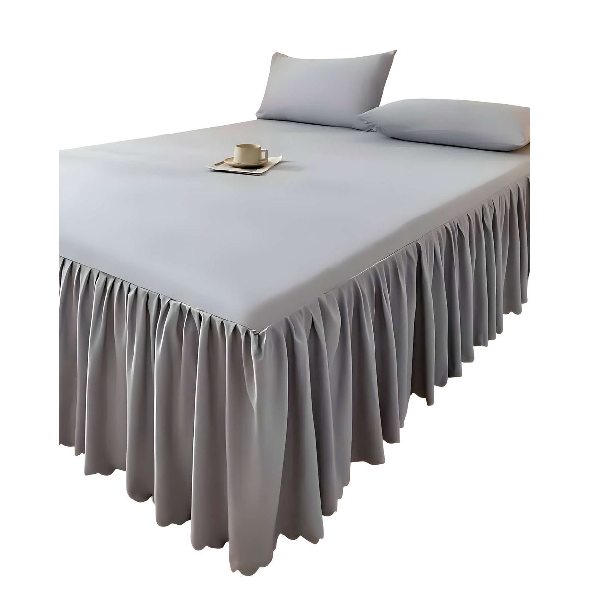 GENERICO - FALDÓN PROTECTOR PARA BASE DE CAMA 2 PLAZAS 150X200 CM