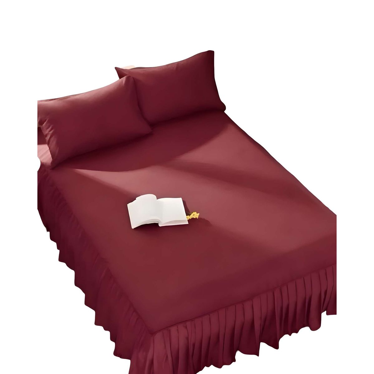 GENERICO - FALDÓN DE CAMA PROTECTOR BASE DE CAMA PLAZA Y MEDIA 105X200 CM 02