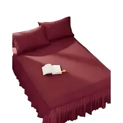 GENERICO - FALDÓN DE CAMA PROTECTOR BASE DE CAMA 2 PLAZAS 150X200 CM 02