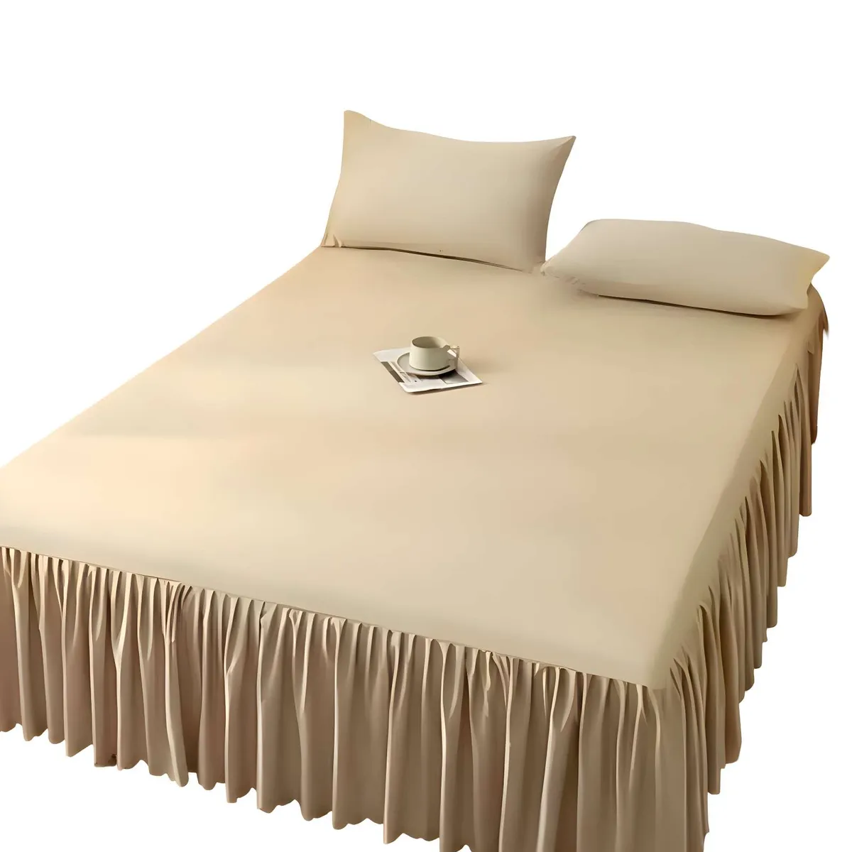 GENERICO - FALDÓN DE CAMA PROTECTOR BASE DE CAMA KING 180X200 CM 01