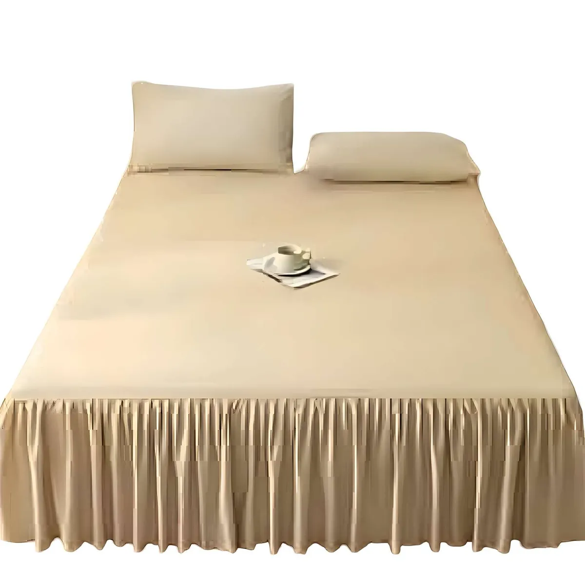 GENERICO - FALDÓN DE CAMA PROTECTOR BASE DE CAMA KING 180X200 CM 01