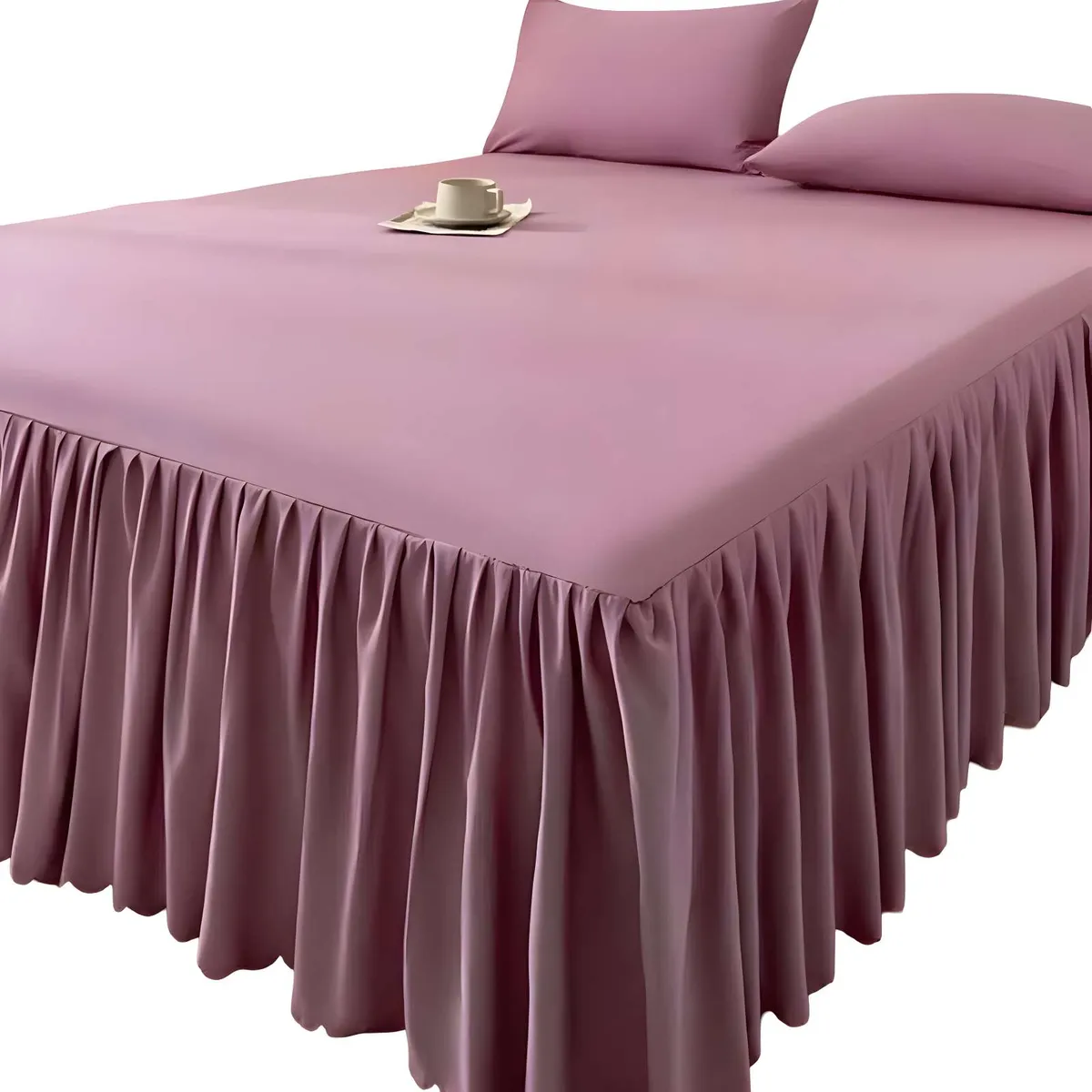 GENERICO - FALDÓN DE CAMA PROTECTOR BASE DE CAMA KING 180X200 CM 03