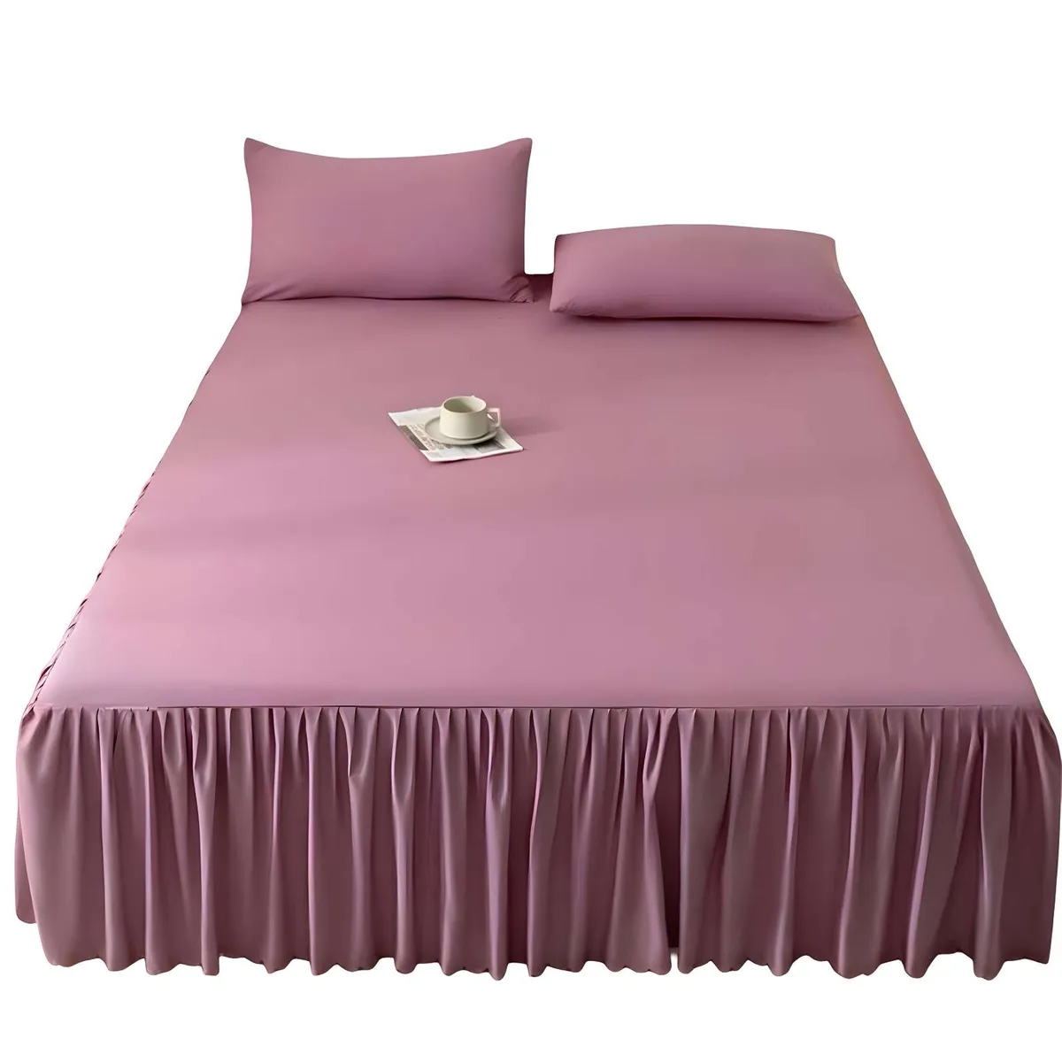 GENERICO - FALDÓN DE CAMA PROTECTOR BASE DE CAMA KING 180X200 CM 03