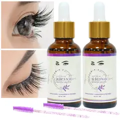 GENERICO - Pack 2 Aceite De Ricino Fortalecedor Alargador De Cejas Pestañas