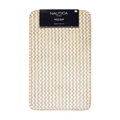 NAUTICA - Alfombra de Baño Home Memory Foam 50x80 cm cuadros beige
