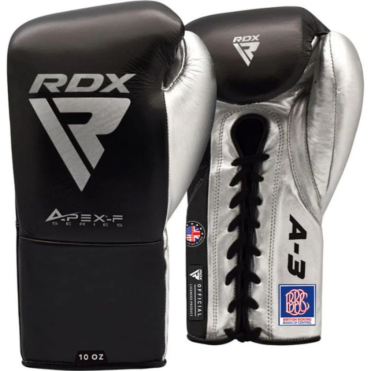 RDX - Guante de Boxeo Profesional A3 Negro 08oz