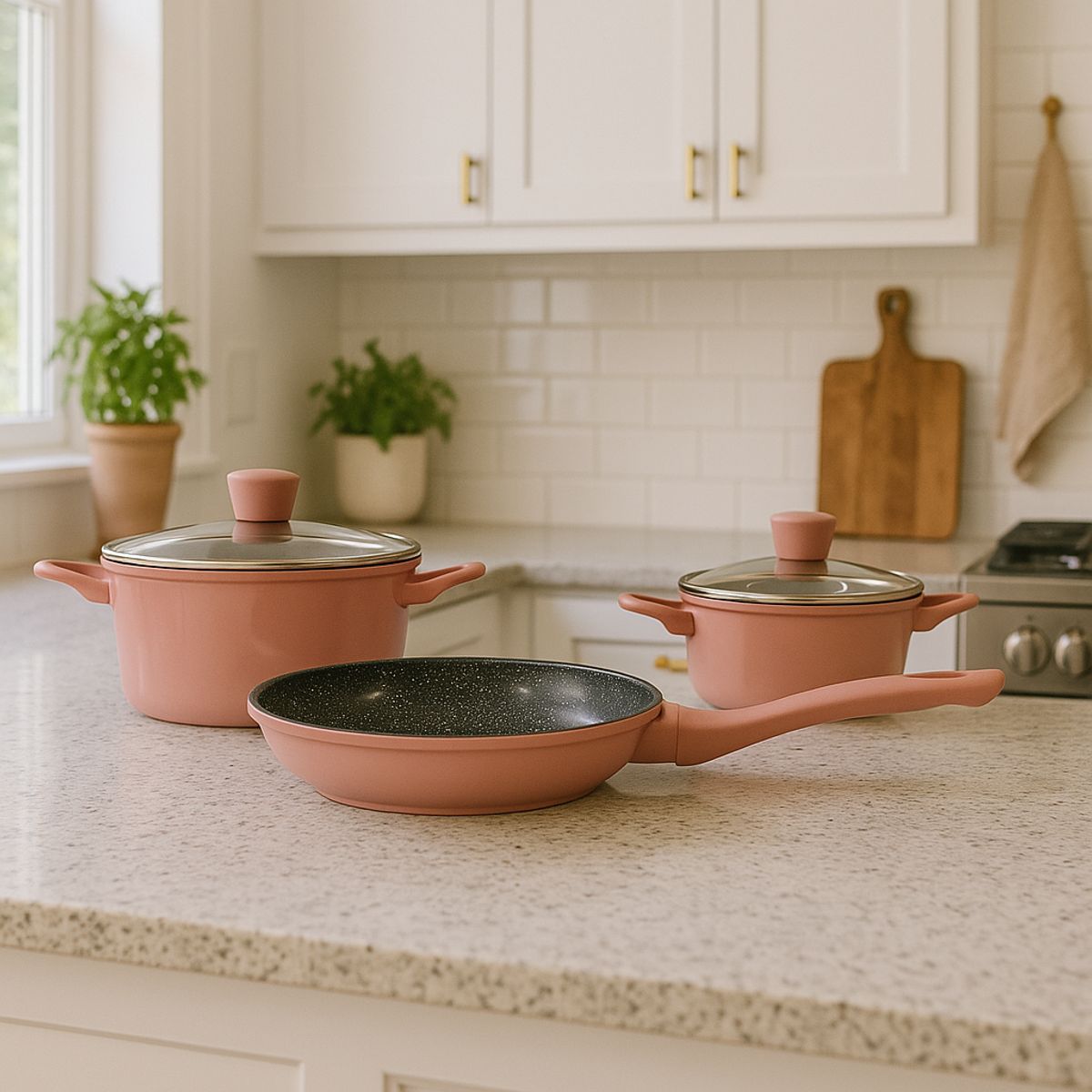 KITCHENWARE - BATERIA 5 PIEZAS ALUMINIO FORJADO BRISTOL FRESH