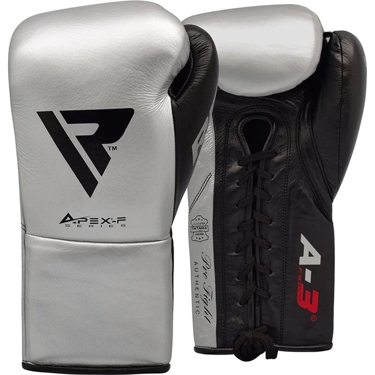 RDX - Guante de Boxeo Profesional A3 Plateado 08oz