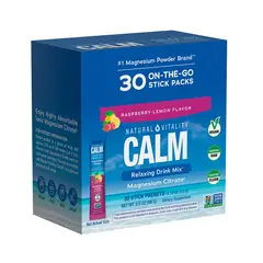 CALM - Magnesio en Polvo Sabor Frambuesa Limón 30 sobres 235 mg