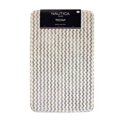 NAUTICA - Alfombra de Baño Home Memory Foam 50x80 cm cuadros gris