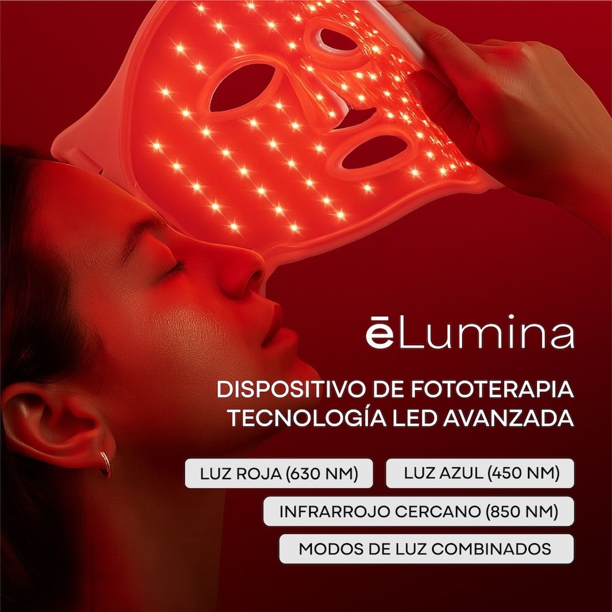 KINEGUN PRO - Mascara Led Antiaging para Rostro, 108 luces led - eLumina