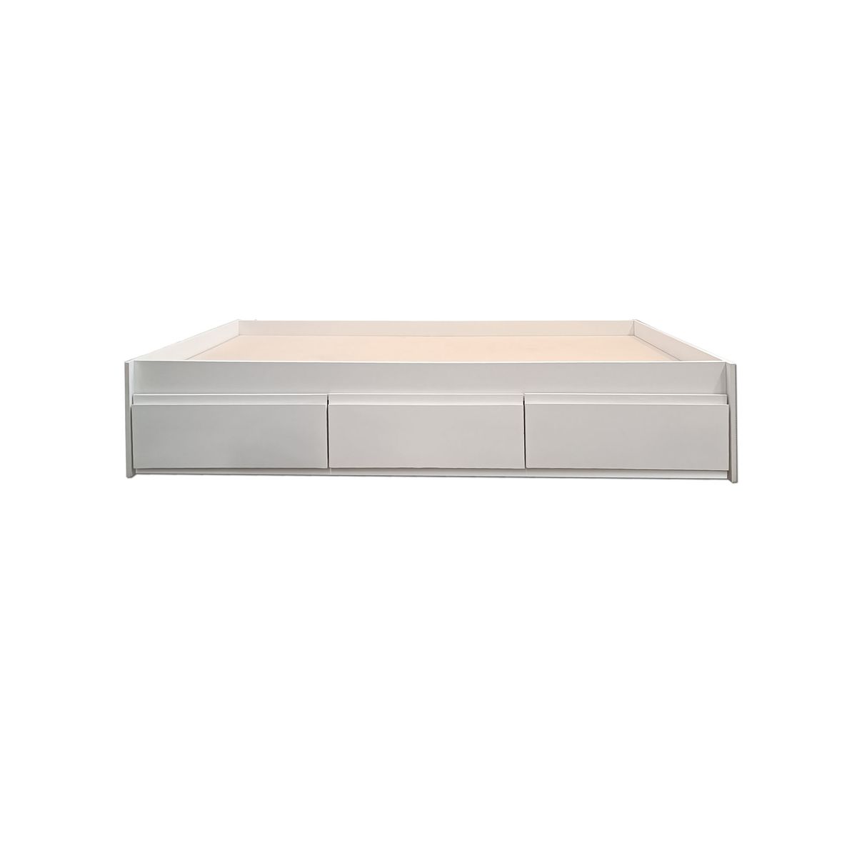 DECORACION CREATIVA - Cama Infantil/Juvenil tres cajones 1.5 Plazas - Linea Minimal Blanca