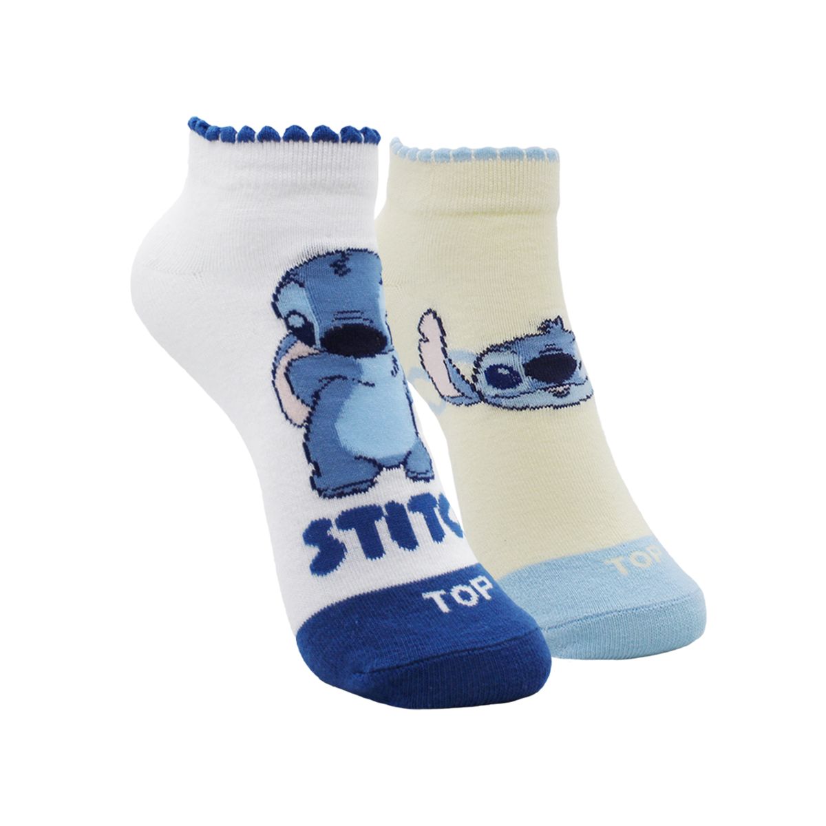 TOP - Calcetines Tobilleros Mujer Algodón Pack 2 Stitch C2 Top