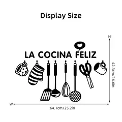 GENERICO - Sticker Decorativo de pared la cocina feliz