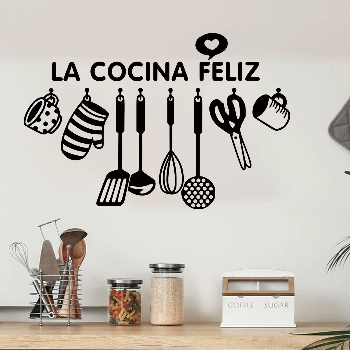 GENERICO - Sticker Decorativo de pared la cocina feliz
