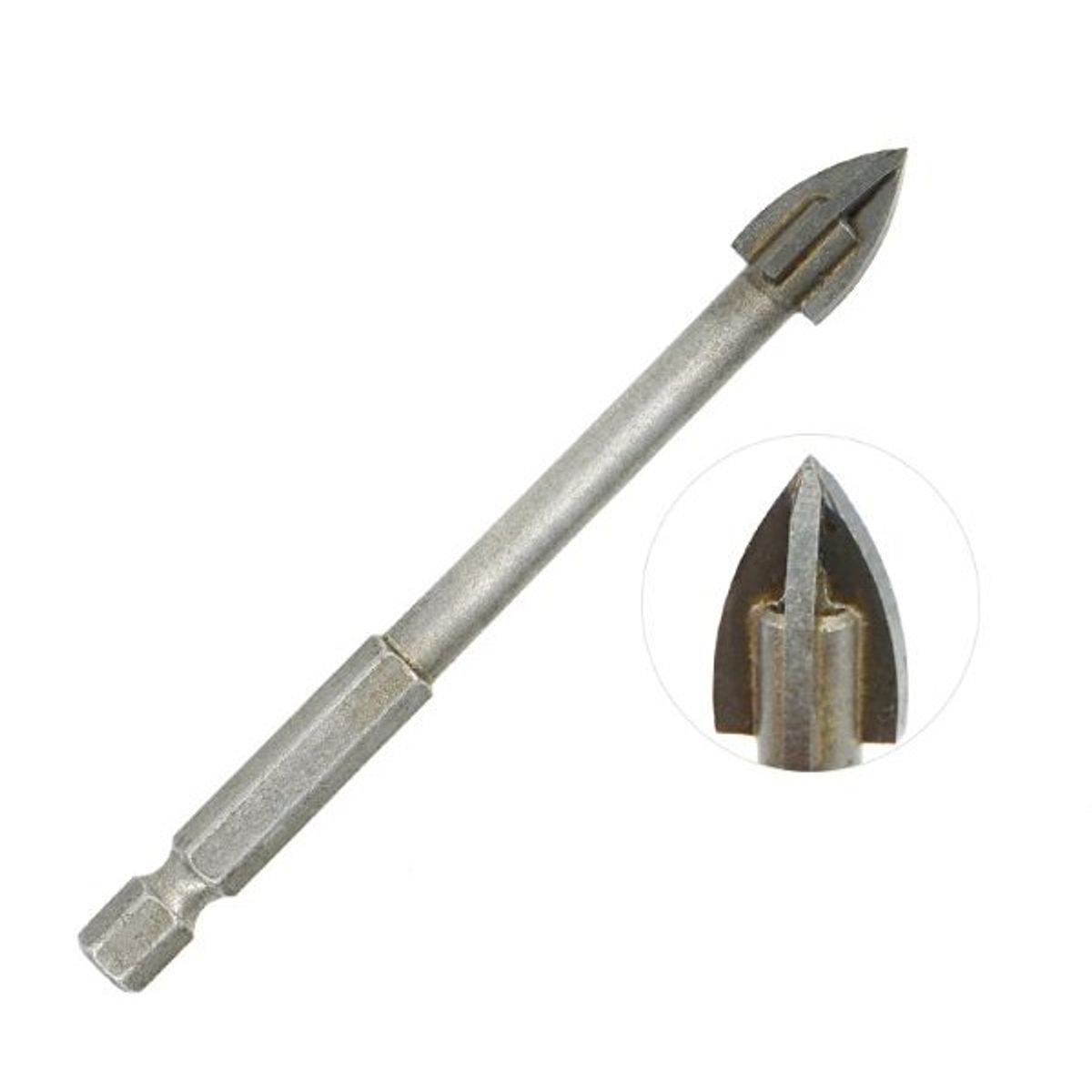 GENERICO - Broca Punta Flecha Doble Porcelanato Ceramica Vidrio de 6mm