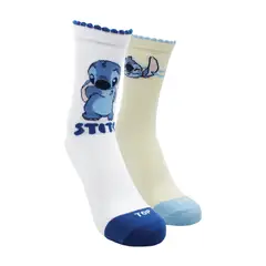 TOP - Calcetines Largos Mujer Algodón Pack 2 Stitch C2