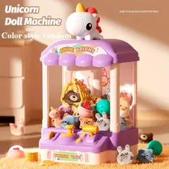 GENERICO - Mini Máquina De Juegos Agarra Saca Peluches Kawai Unicornio Purple