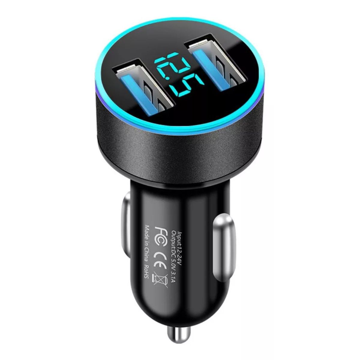 GENERICO - Cargador adaptador auto Usb doble entrada 12-24v