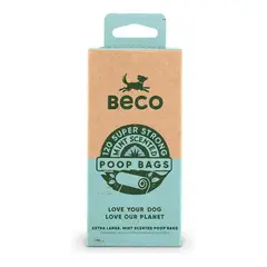BECO PETS - Beco Pack 8 Rollos Bolsas Biodegradables Olor Menta 120u