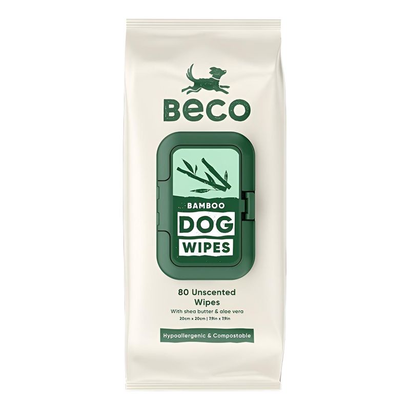 GENERICO - Beco Toallas Húmedas Wipes Para Mascotas Perro Y Gato 80u - Verde