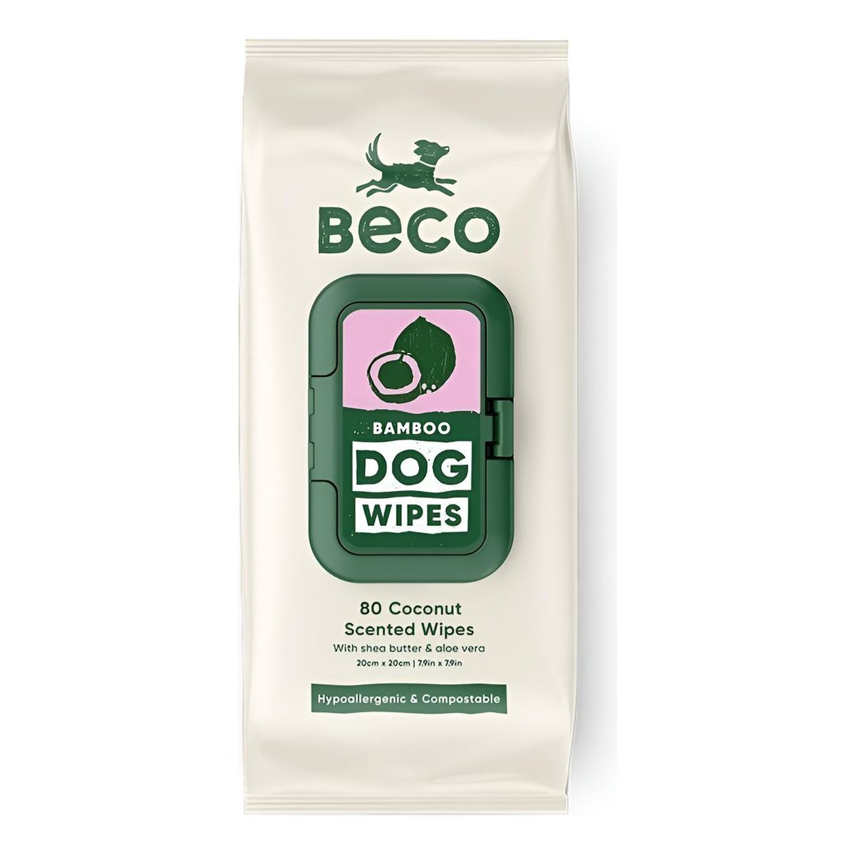 GENERICO - Beco Toallas Húmedas Wipes Para Mascotas Perro Y Gato 80u - Rosa