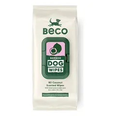 BECO PETS - Beco Toallas Húmedas Wipes Para Mascotas Perro Y Gato 80u - Rosa