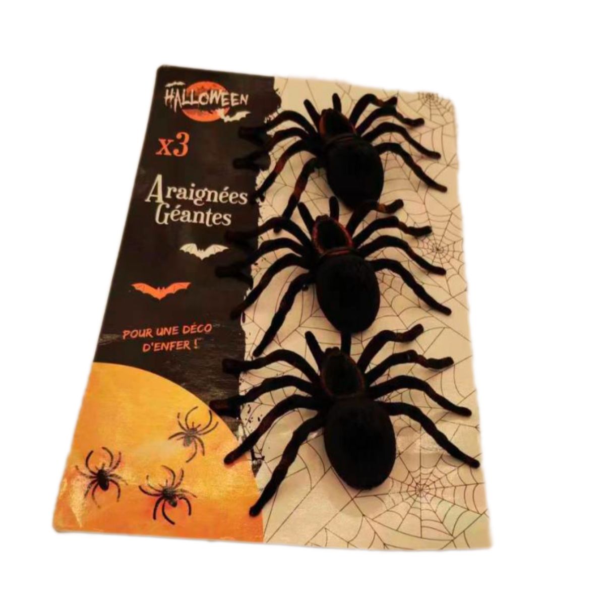 HALLOWEEN - PACK 4 ARAÑAS TERCIOPELO