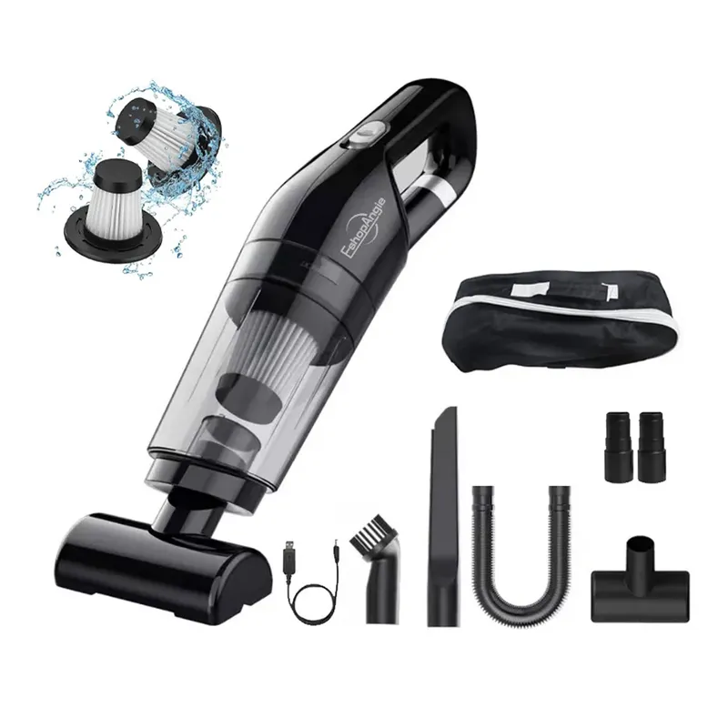 ESHOPANGIE - Aspiradora De Mano Portátil 12v Para Auto Casa Recargable