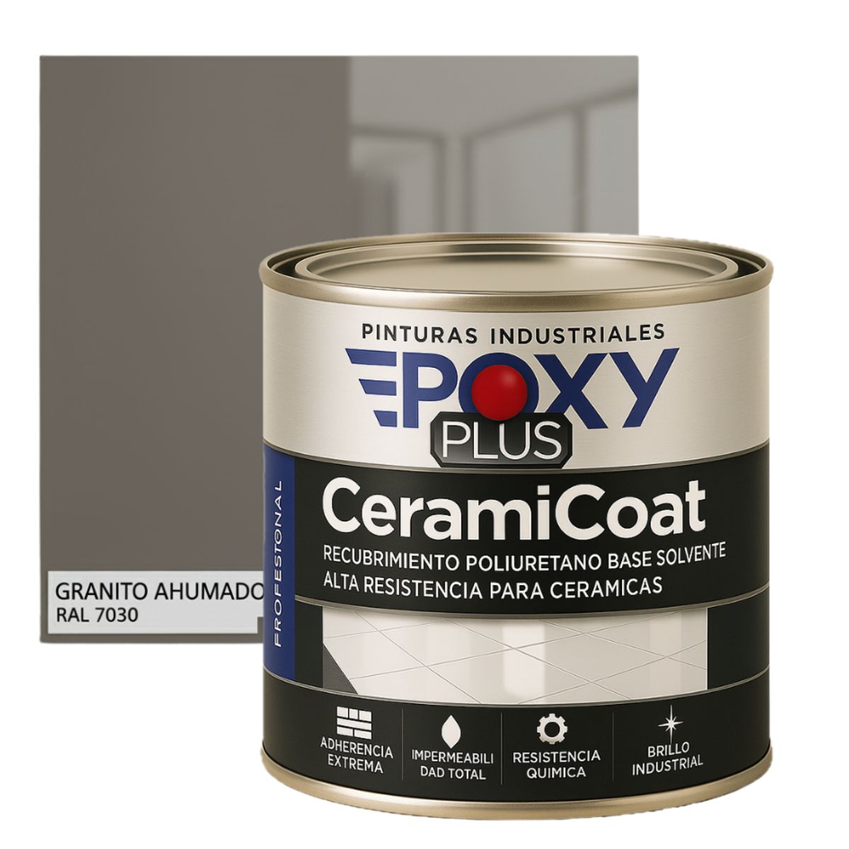 EPOXY - PINTURA PISOS CERÁMICOS - 1-4 GALÓN GRANITO AHUMADO