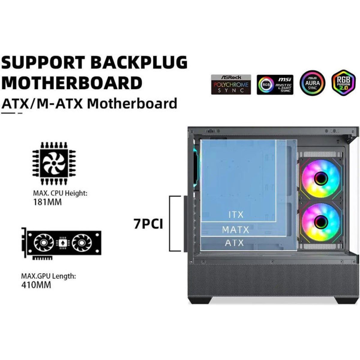 GENERICO - Gabinete Sama SV-02 negro