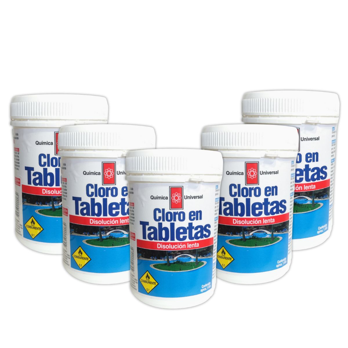 QUIMICA UNIVERSAL - Cloro En Tabletas 5 Kg Disolución Lenta Química Universal