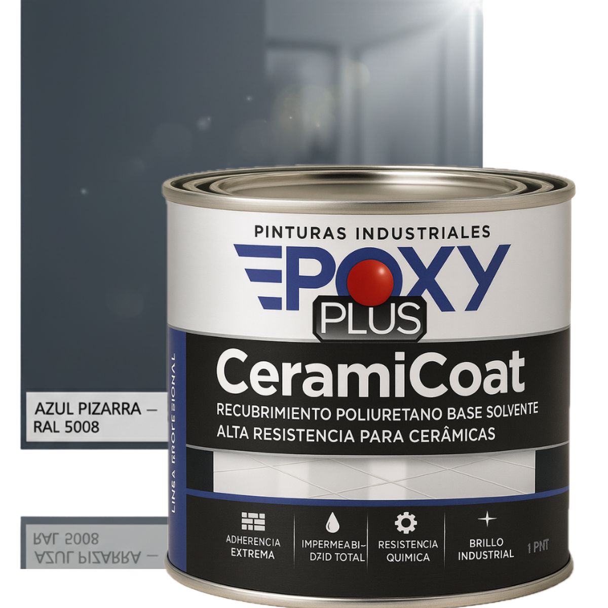 EPOXY - PINTURA PISOS CERÁMICOS - 1-2 GALÓN AZUL PIZARRA