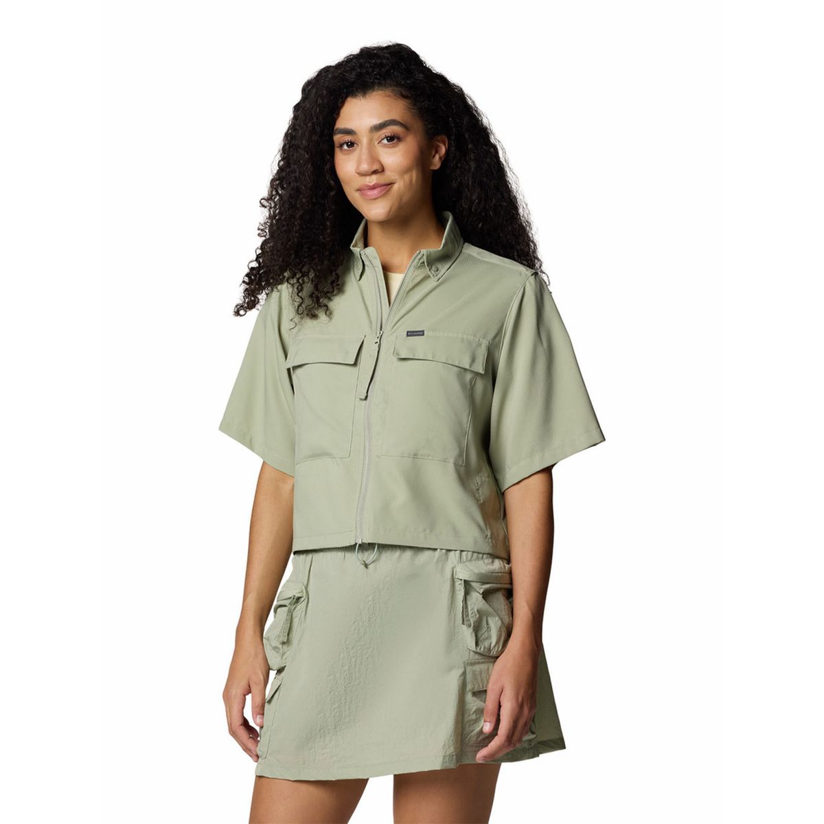 COLUMBIA - Camisa M/C Mujer Elevated View Utility Beige COLUMBIA