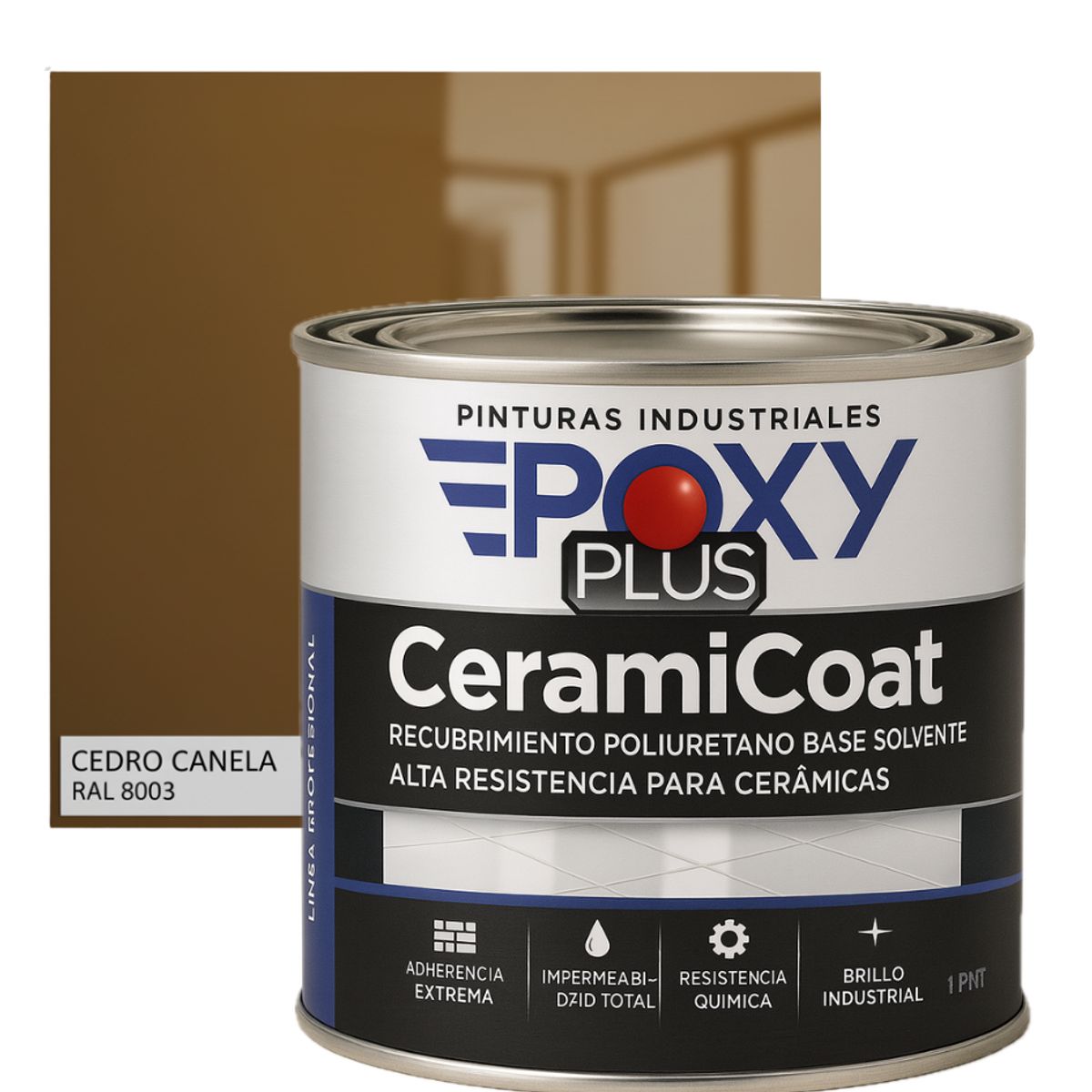 EPOXY - PINTURA PISOS CERÁMICOS - 1-2 GALÓN CEDRO CANELA