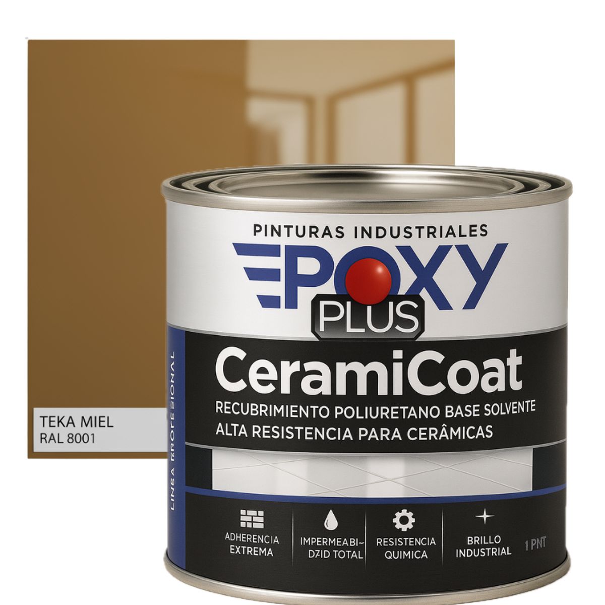 EPOXY - PINTURA PISOS CERÁMICOS - 1-2 GALÓN TEKA MIEL