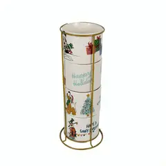 DISNEY - SET 4 TAZONES 400ML NAVIDAD CLASSIC