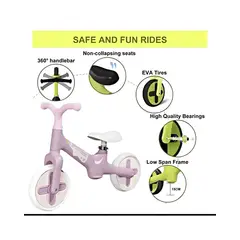 GENERICO - Bicicleta Equilibrio Aprendizaje Sin Pedales Rosa